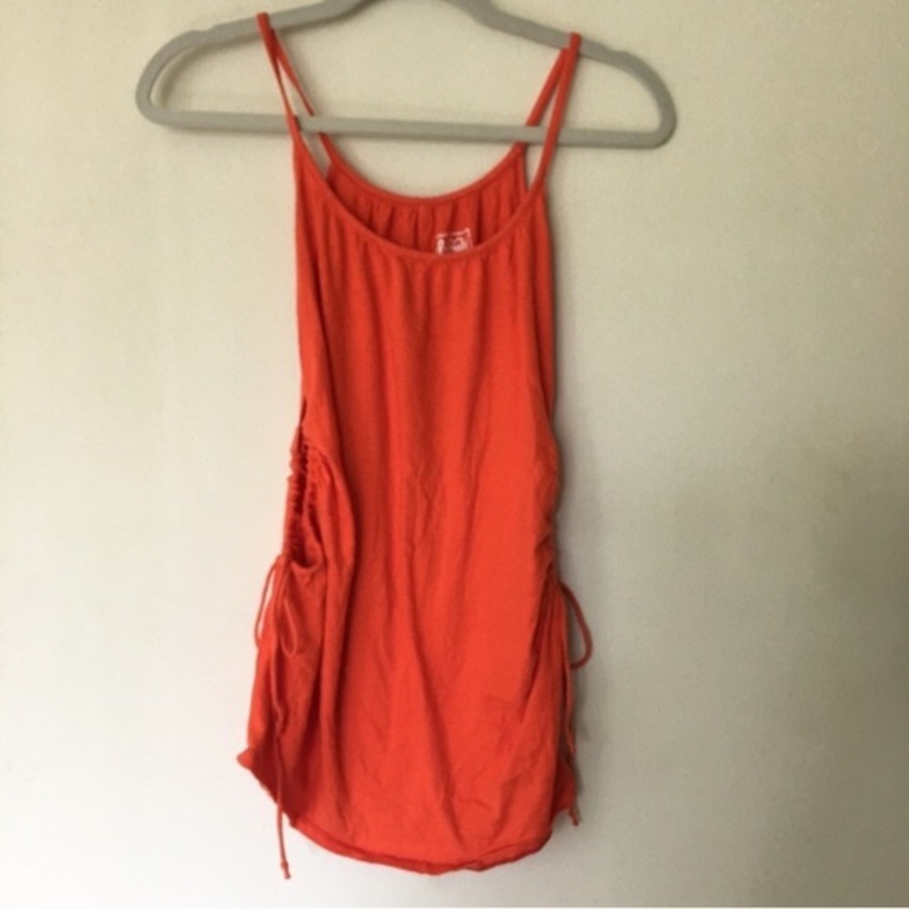 Intimately by Free People plunging sides orange tank